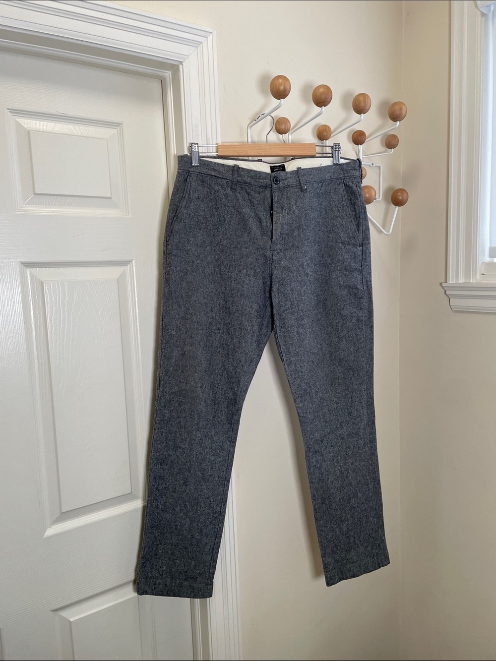 J. Crew Stretch Tapered Preppy Old Money Pants Black / Gray 33x32